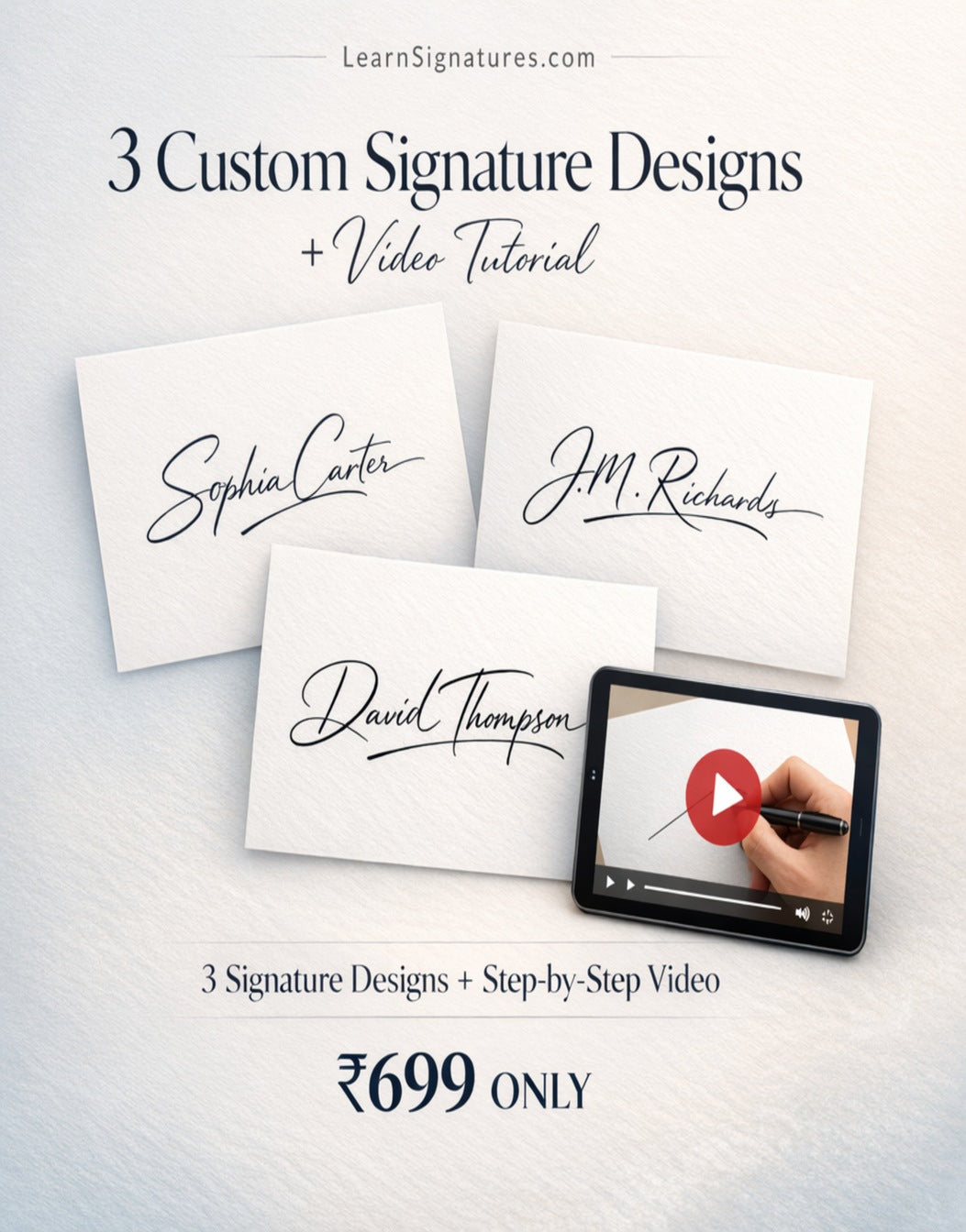 3 Signature images + 1 video tutorial